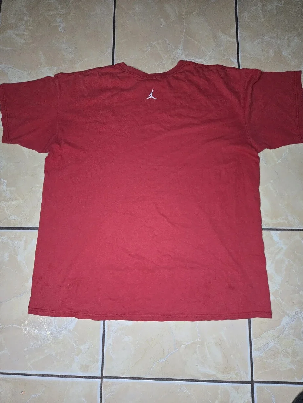 Jordan Red Mens Short-Sleeve Graphic Tee